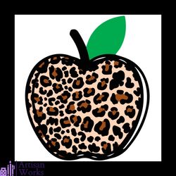 leopard apple back to school svg, back to school svg