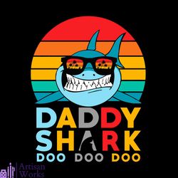daddy shark doo doo doo funny happy fathers day svg