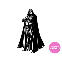darth vader svg layered item, clipart, cricut, digital vector cut file, svg, png, dxf, eps, files