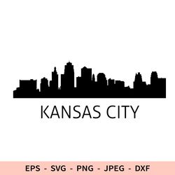 KANSAS CITY Svg US State Dxf File for Cricut Buildings Silhouette City Skyline Svg USA Clipart Urban View Cityscape