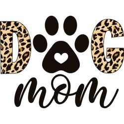 funny leopard dog mom footprint svg