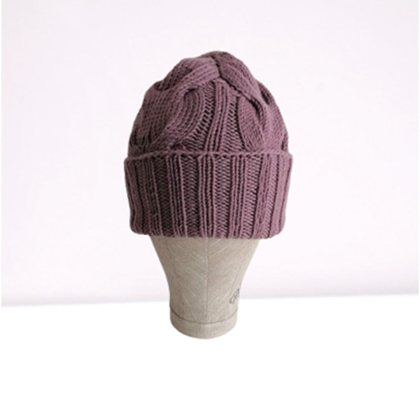 Knitted hat with lapel and braids 16.jpg