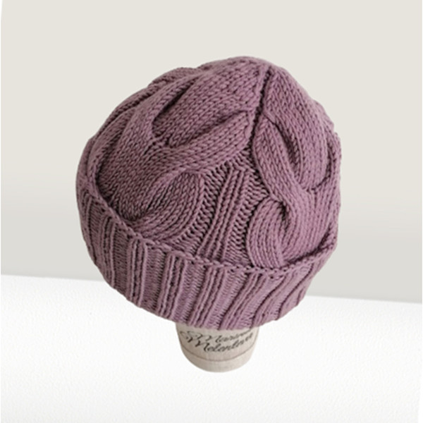 Knitted hat with lapel and braids 17.jpg