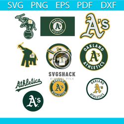 bundle oakland athletics logo svg mlb team svg digital file