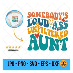 loud mouth aunt svg, gift for aunt, new aunt gift, best aunt ever