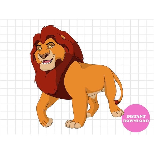 Simba Vsc Simba Svg Layered Item, Clipart, Cricut, Digital Vector Cut - Inspire ...