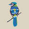 blue bird cross stitch pattern