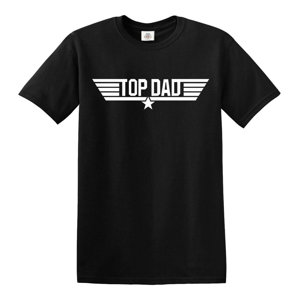 Top Dad Men's Black T-Shirt Gift For Dad Birthday Fathers Day Daddy Funny Top.jpg