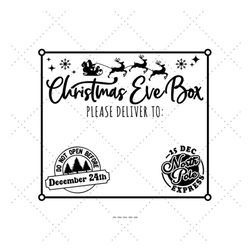Christmas Eve Svg, Christmas Eve Gift, Santa Box, Christmas Gift Box, Baby Christmas, Box for Kids, Elf Gift