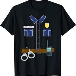 policeman police officer funny halloween costume t-shirt
