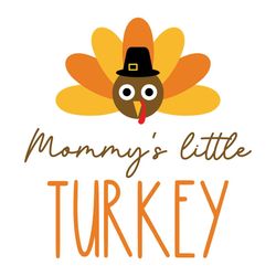funny mommys little turkey gift svg