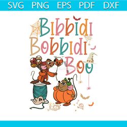 vintage bibbidi bobbidi boo halloween jaq and gus svg file