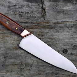 MAGNACUT CHEF Knife| CUSTOM HANDMADE Knife with Hand Stiched Leather Sheath