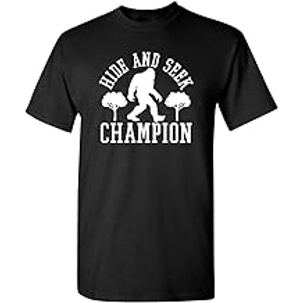 Bigfoot Hide and Seek Graphic Novelty Youth T Shirt YM Black.jpg