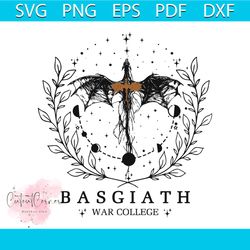 fourth wing basgiath war college svg cutting digital file