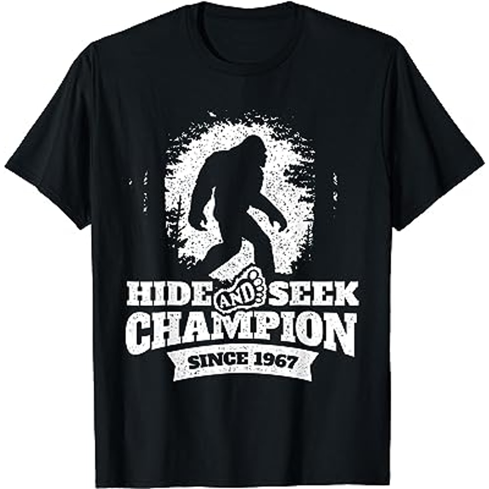 Hide and Seek Champion Since 1967 - Bigfoot Sasquatch T-Shirt.jpg
