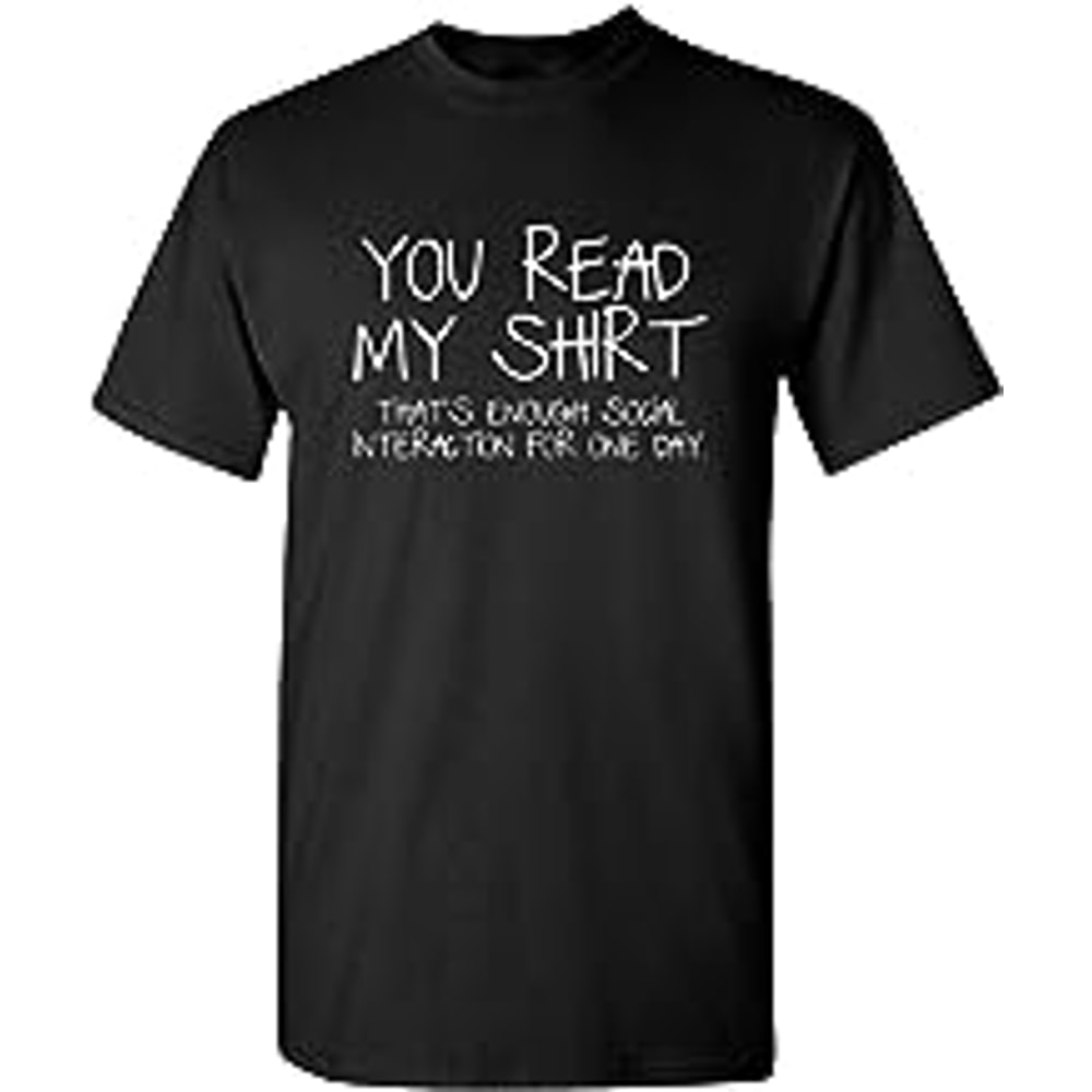 Enough Social Interaction Graphic Novelty Youth T Shirt YL Black.jpg