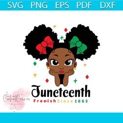 juneteenth freeish since 1865 black girl svg cricut files