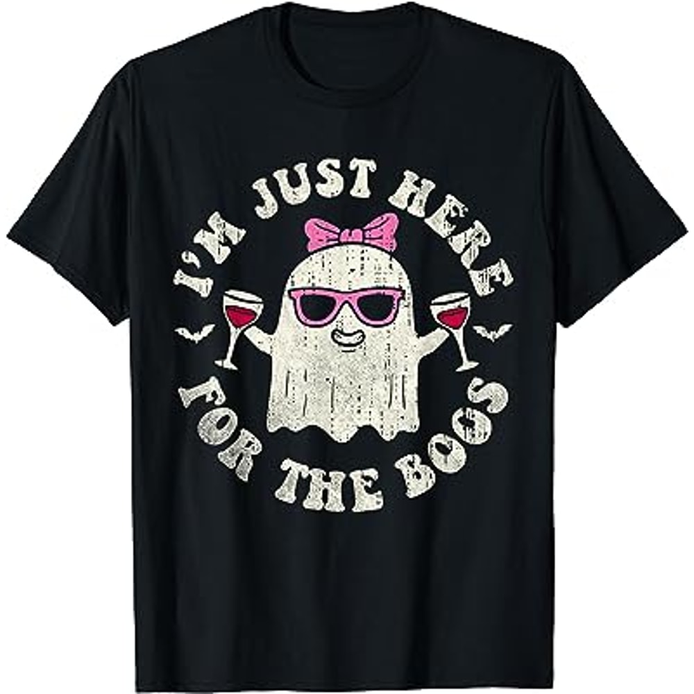 I'm Just Here For The Boos Halloween Drinking Party Womens T-Shirt.jpg