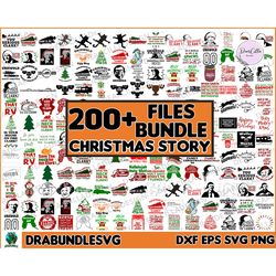 200 design christmas story mega bundle, christmas vacation svg bundle, christmas movie shirt png, xmas gift ornament dec