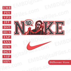 ghost calling halloween nike embroidery files