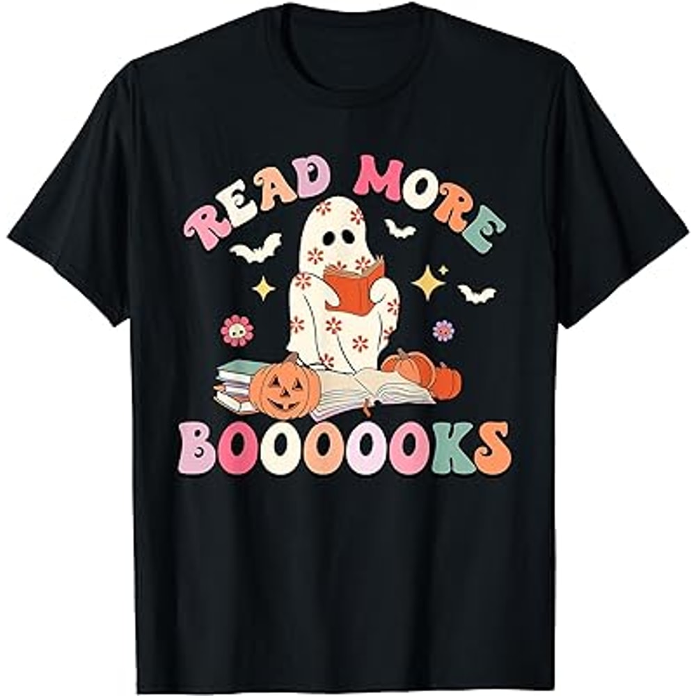 Read More Boooooks Cute Ghost Read More Boooooks Halloween T-Shirt.jpg