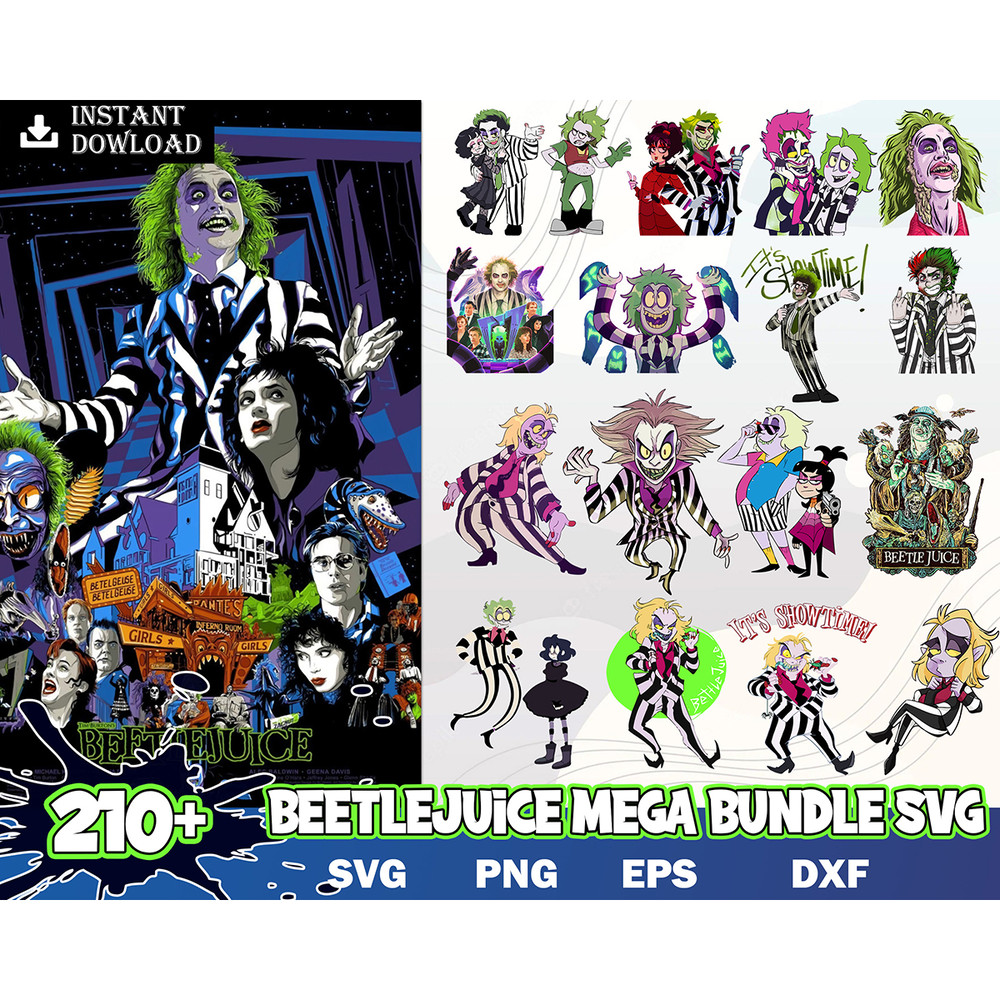 210 Beetlejuice Bundle Svg, Beetlejuice Svg, Horror Movie Svg, Zombie Svg, Sandworm Svg, Lydia Deetz Svg, Beetlejuice Cricut Instant Download.jpg
