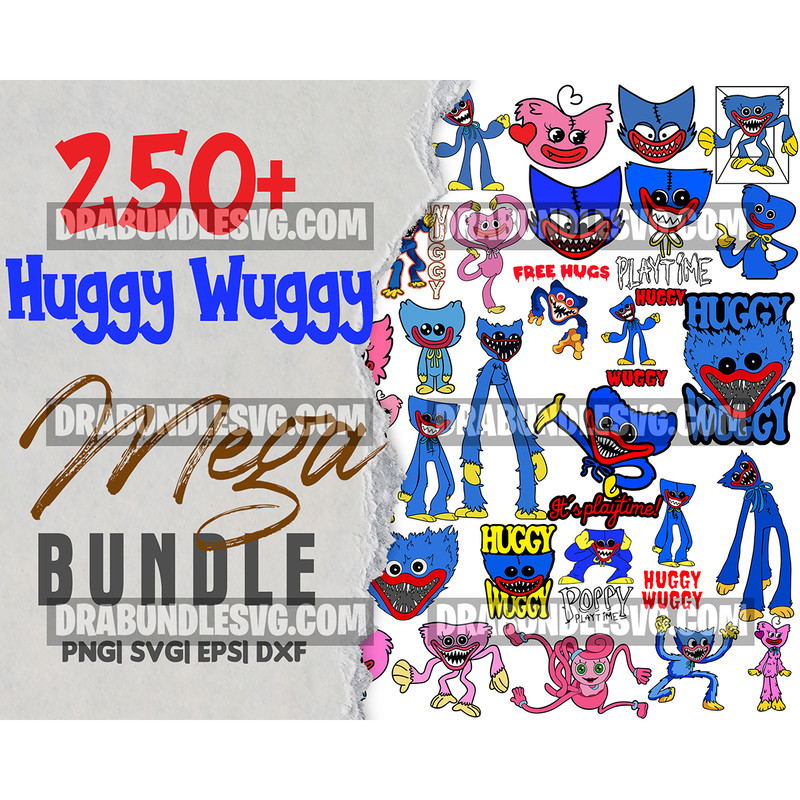 250 Huggy Wuggy Kissy Missy Poppy Playtime Fnf Bundle Svg, Huggy Wuggy Kissy Missy Sublimation, Huggy Wuggy Digital Files Svg Instant Download.jpg