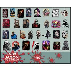 260 jason voorhees png ,halloween horror movies characters bundle png printable, png files for sublimation designs insta