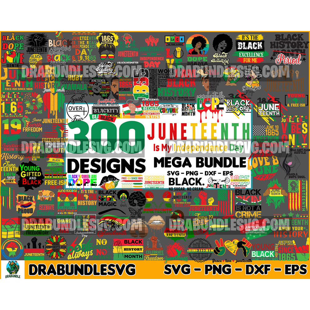 300 File Juneteenth bundle black history svg 1865 Vibes Afro Black Girl Melanin woman Live Matter African American svg files cricut.jpg