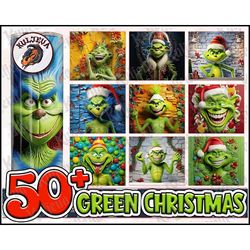 3d green characters for straight & tapered tumbler design bundle, 3d christmas 20 oz skinny tumbler bundle
