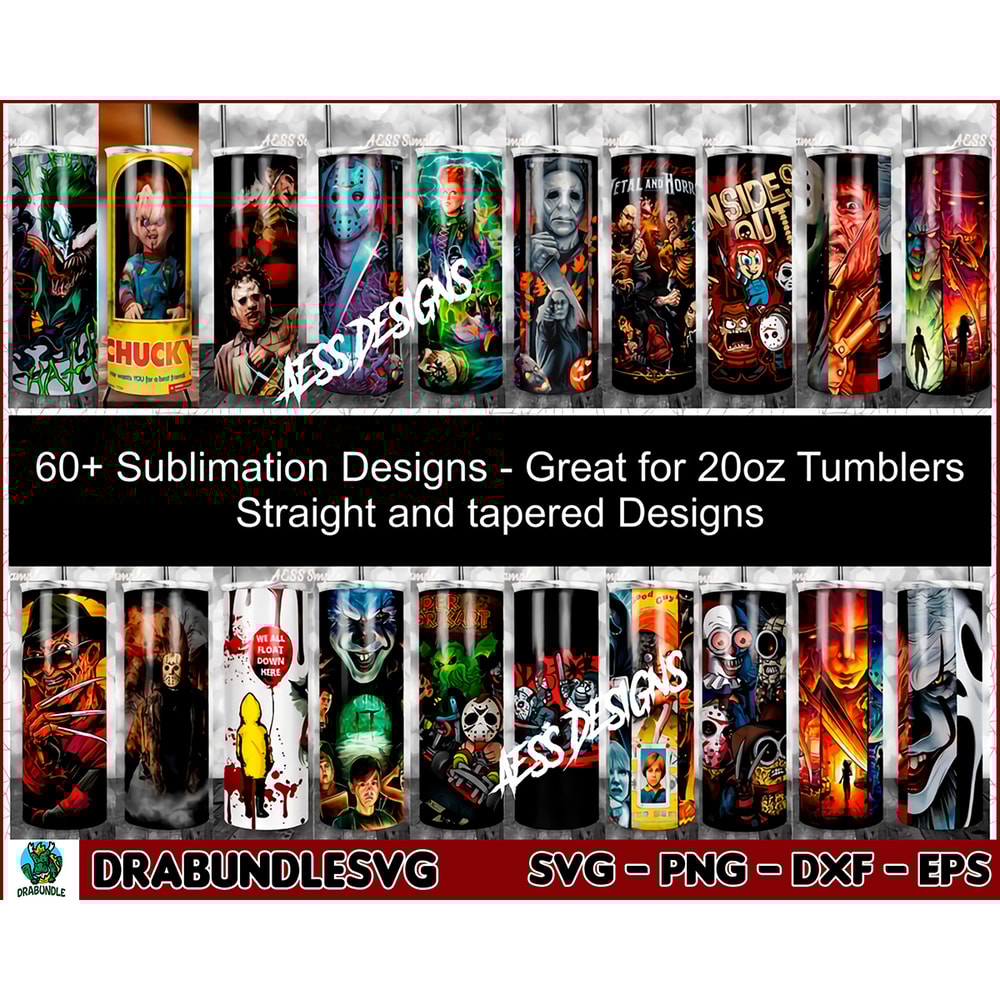 60 Horror Sublimation Design Bundle - Straight & Tapered Design -Tumbler Designs - Tumbler Wraps - Metal Tumblers - 60+ Designs INSTANT DOWNLOAD.jpg