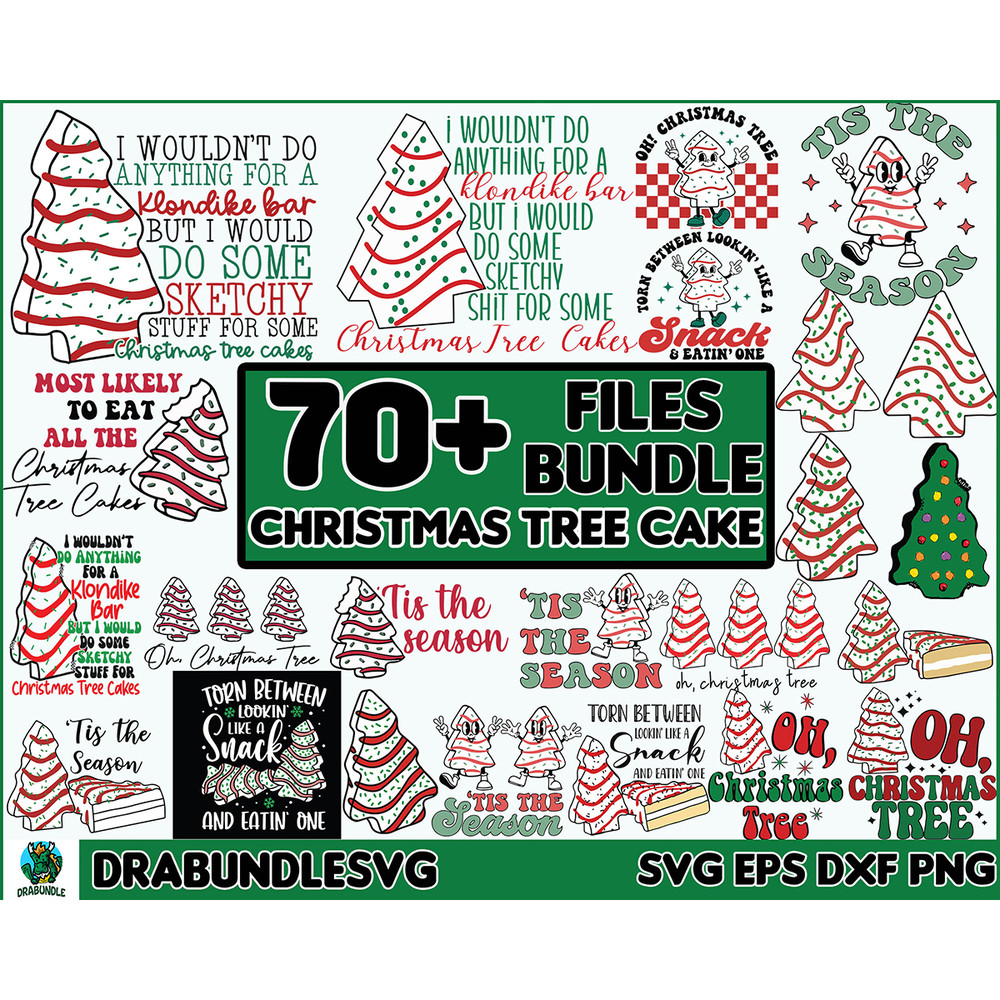 70 Christmas Tree Cake png, Christmas Tree Cakes svg, Tis The Season Christmas Cakes png, Oh Christmas Tree Cake png, Christmas Funny Designs, Instant download.