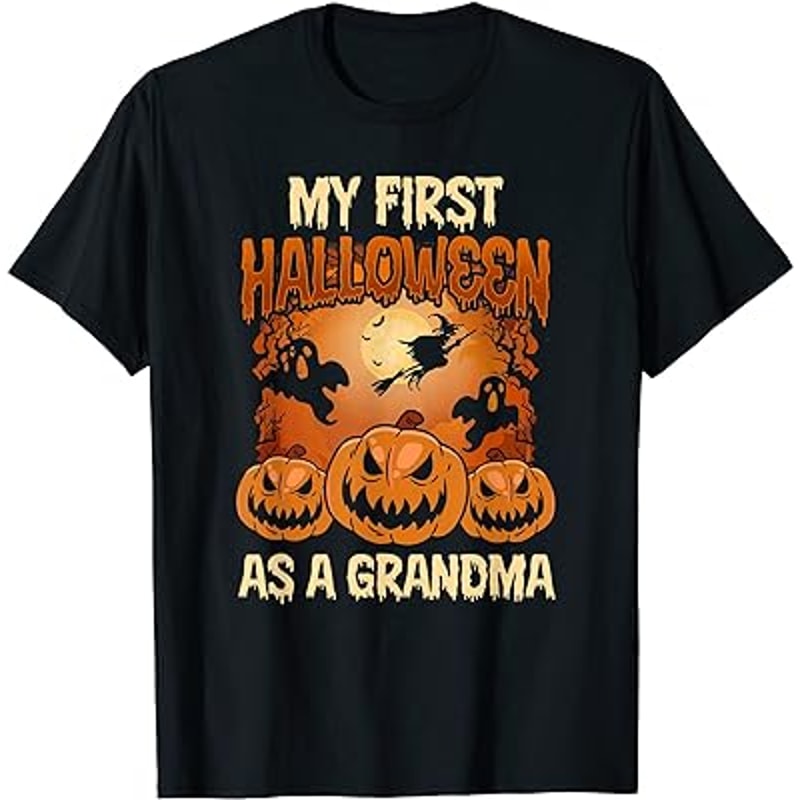 My First Halloween As A Grandma Grandmother Family Matching T-Shirt.jpg