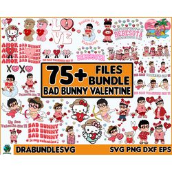 75 valentine bad bunny svg png bundle, valentines benito png, bad bunny valentines png, un san valentin sin ti png, digi