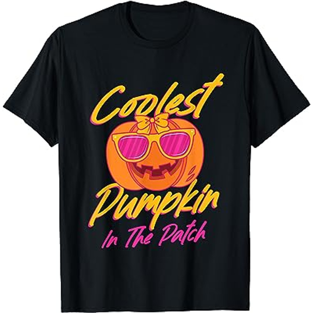 Coolest Pumpkin In The Patch Shirt Halloween Girls Boys Kids T-Shirt.jpg