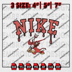 Nike Donald Duck Devil Halloween Embroidery files, Disney Halloween Embroidery, Halloween Machine Embroidery Designs