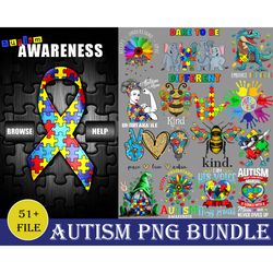 51 autism bundle png, autism bee png, dabbing puzzle png, elephant autism png, dinosaur puzzle png, instant download