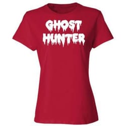 agr ghost hunter halloween &8211 ladies&8217 cotton t-shirt