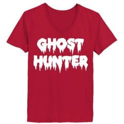 agr ghost hunter halloween &8211 ladies&8217 v-neck t-shirt