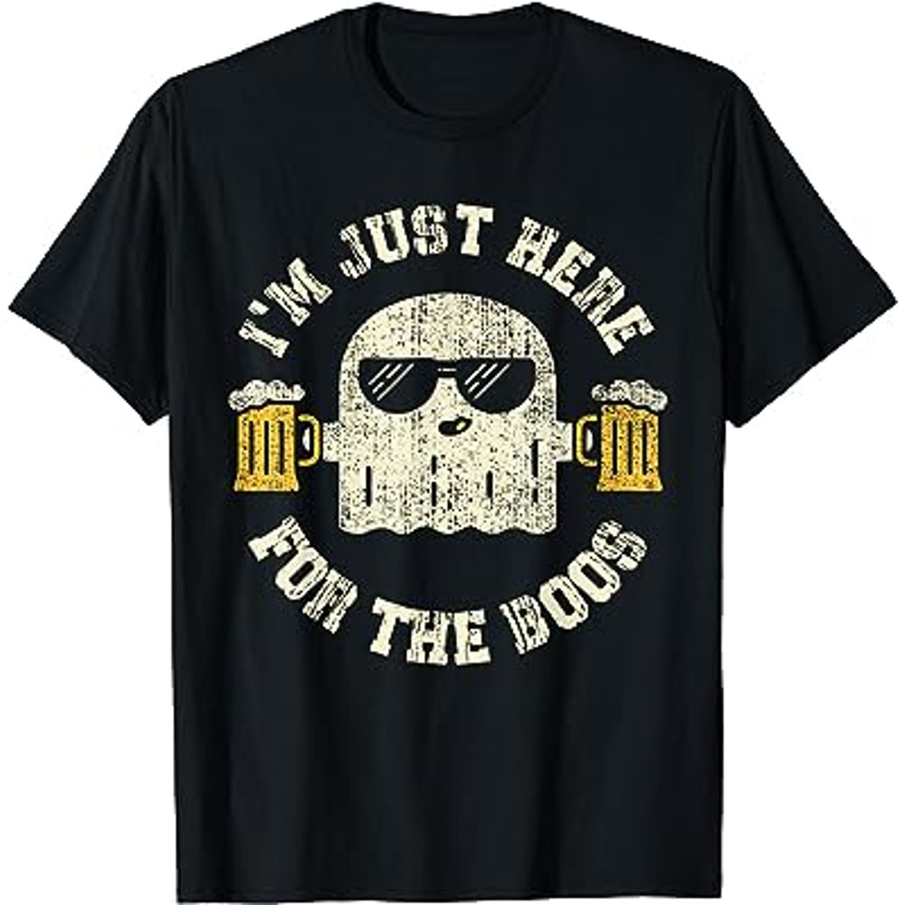 I'm Just Here For The Boos Halloween Drinking Party For Mens T-Shirt.jpg
