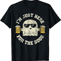 i'm just here for the boos halloween drinking party for mens t-shirt