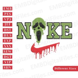 ghost horror face halloween nike embroidery