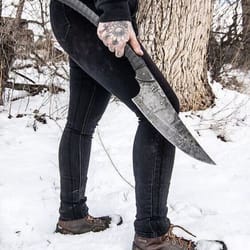 custom handmade d2 steel blade matchati knife full tang hunting | camping knife