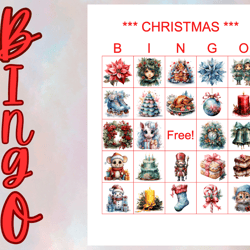 christmas bingo,christmas bingo printable,christmas bingo game,christmas bingo cards,christmas bingo 100 cards,5x5,xmas