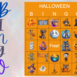 Spooktacular Halloween Bingo Printable,halloween bingo game,Bingo 100 cards,5x5,party bingo, Pdf