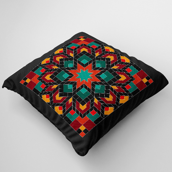 cross stitch pillow pattern patchwork