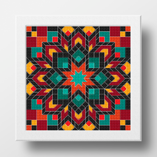 modern cross stitch pattern patchwork