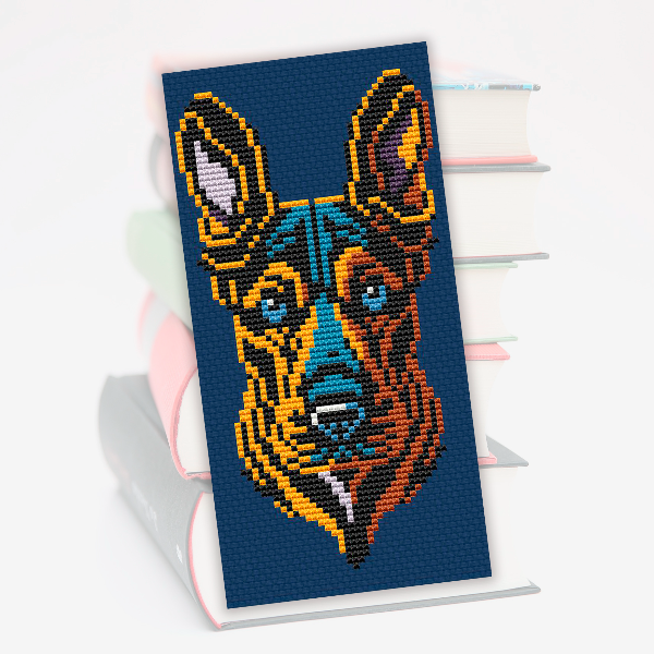 cross stitch bookmark pattern dog