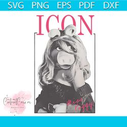 vintage disney muppets miss piggy icon png download